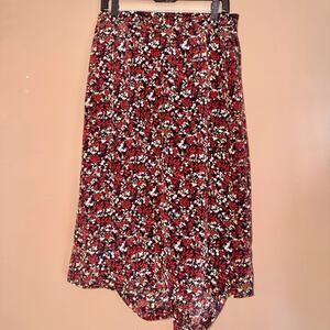 Fashion Lifestyle Women's Floral Maxi Skirt Red - Size 14